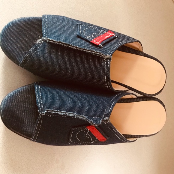 Women’s denim wedge told is summer shoes - Picture 2 of 5
